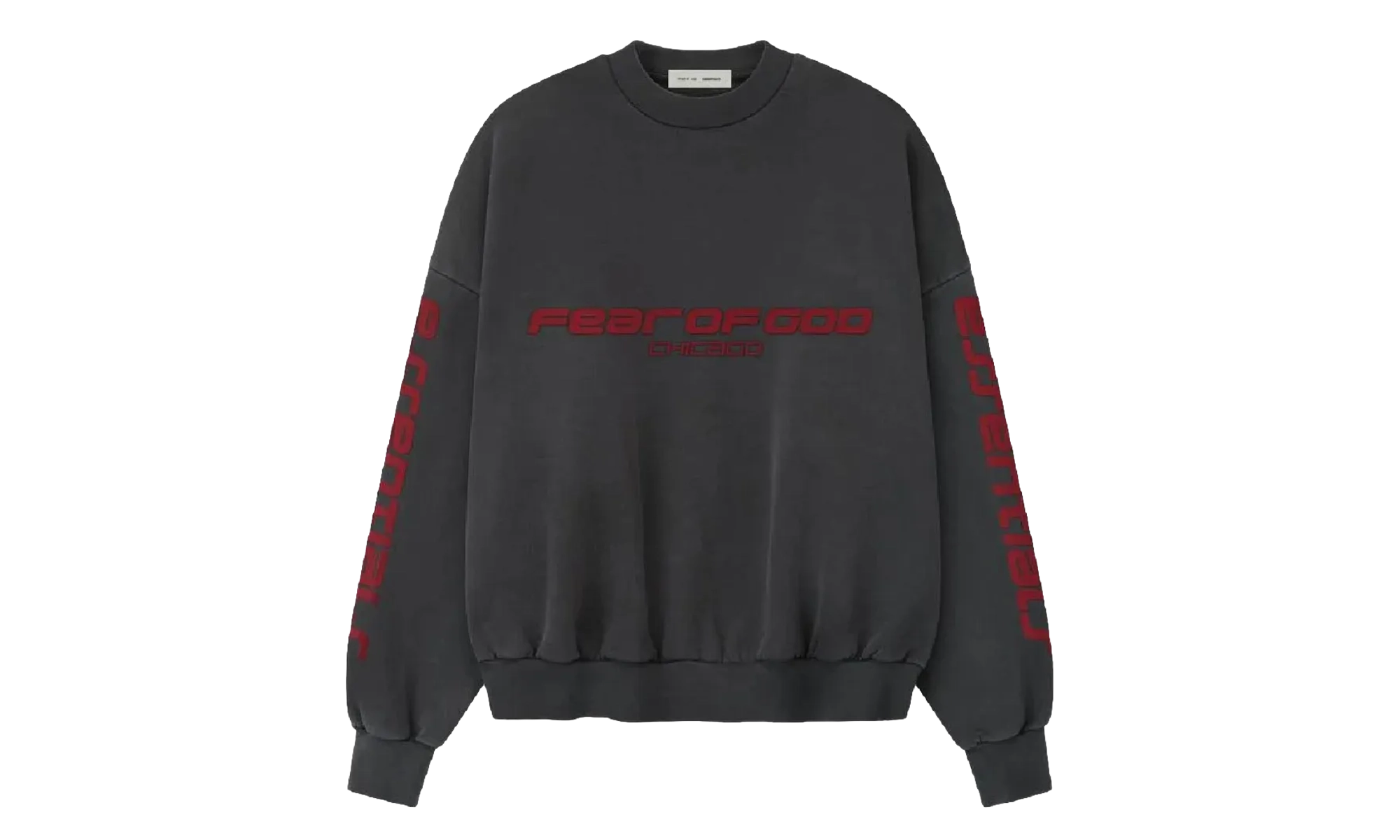 Chicago Heavy Fleece Cropped Sweatshirt "Iron Grey" 192HO256892F