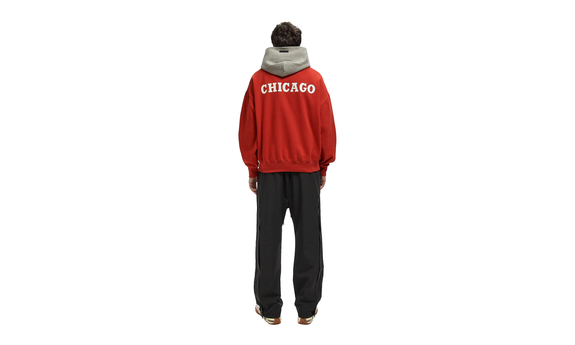 BULLS SPORTS FIT HOODIE "RED / CONCRETE HEATHER" 192NB256406F